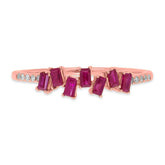 0.04ct Diamond & 0.39ct Ruby 14k Rose Gold Ring